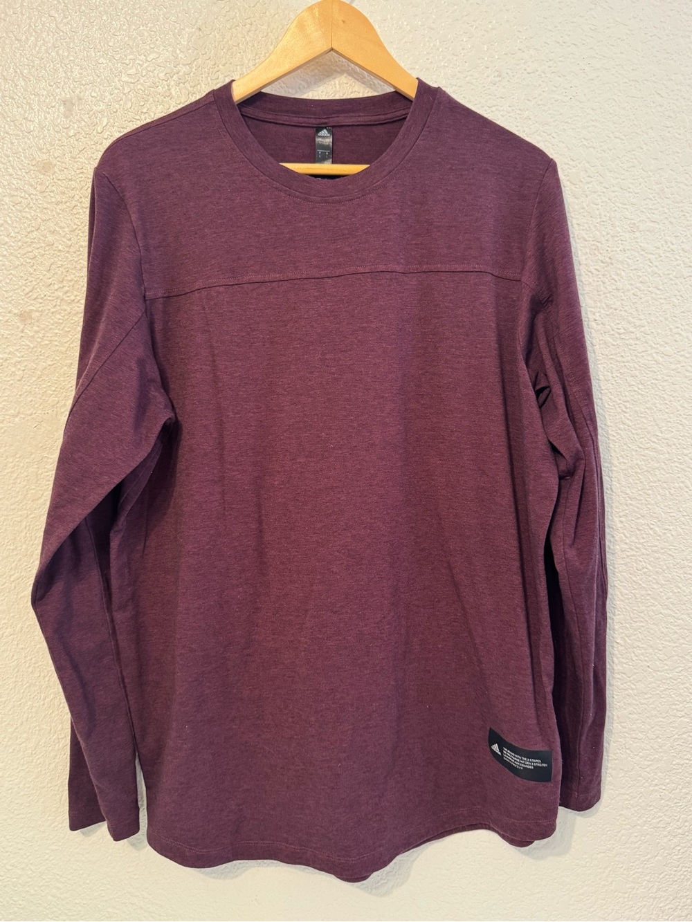 Men's Long-Sleeve Crewneck Shirt‎ - Plum